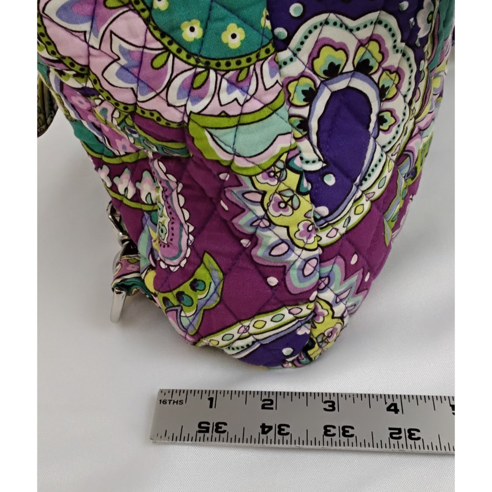 Vera Bradley Quilted Backpack Heather Purple Paisley Print Top Handle #J5585 - Picture 14 of 15
